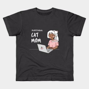 Professional Cat Mom Kids T-Shirt